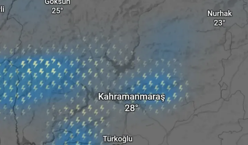 Kahramanmaraş'ta Yerel Sağanak Yağış Bekleniyor!