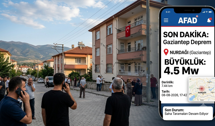 Gaziantep Nurdağı’nda Deprem! AFAD Büyüklüğü ve Detayları Açıkladı