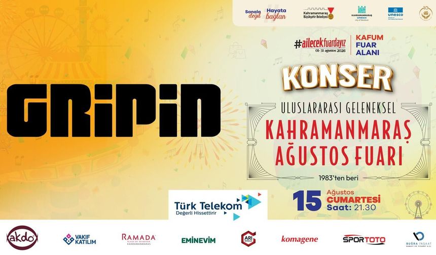 Gripin, 15 Ağustos'ta KAFUM'da Müzikseverlerle Buluşuyor!