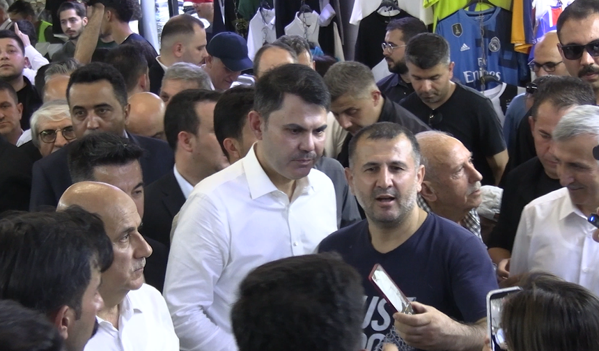 Bakan Kurum, yenilenen Kapalı Çarşı'yı ziyaret etti