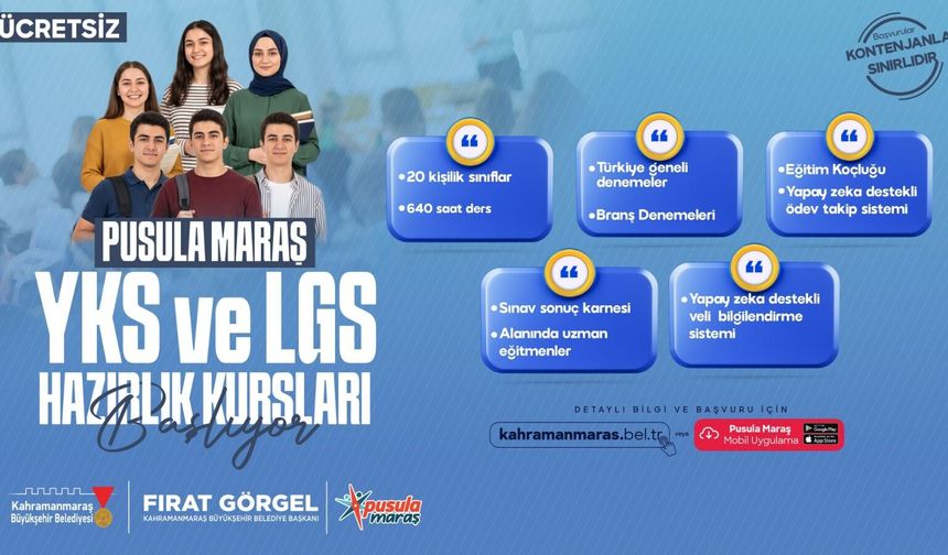 Başkan Görgel Müjdeyi Verdi; Pusula Maraş Eğitim Merkezine Başvurular Başladı!