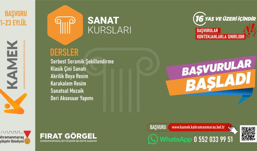 KAMEK Güz Dönemi Başvuruları Başladı: 30 Farklı Branşta Ücretsiz Eğitim Fırsatı!