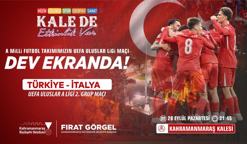 Kahramanmaraş Kalesi’nde Dev Ekran Kuruluyor: Milli Maç Coşkusu Tarihi Mekânda Yaşanacak!