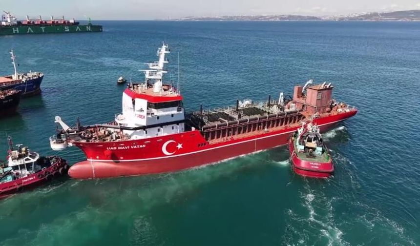 Yerli ve Millî Tarama Gemimiz "UAB MAVİ VATAN" Suyla Buluştu!