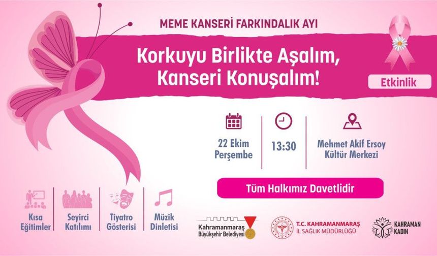 Kahramanmaraş'ta Meme Kanseri Farkındalık Etkinliği Düzenleniyor