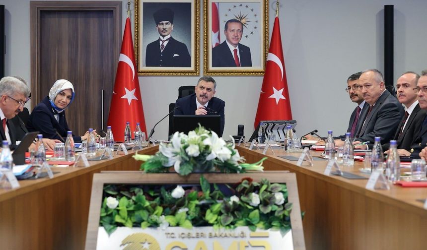 İçişleri Bakanı Çiftçi Başkanlığında "Asayiş" Konulu Güvenlik Toplantısı Yapıldı