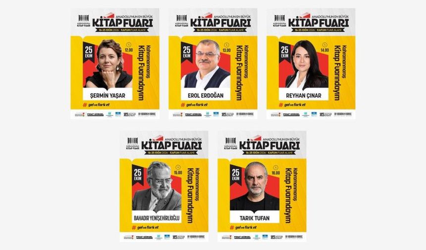 Kahramanmaraş Kitap Fuarı’nda Dev Final! Yıldız Yazarlar Pazar Günü KAFUM’da Buluşuyor