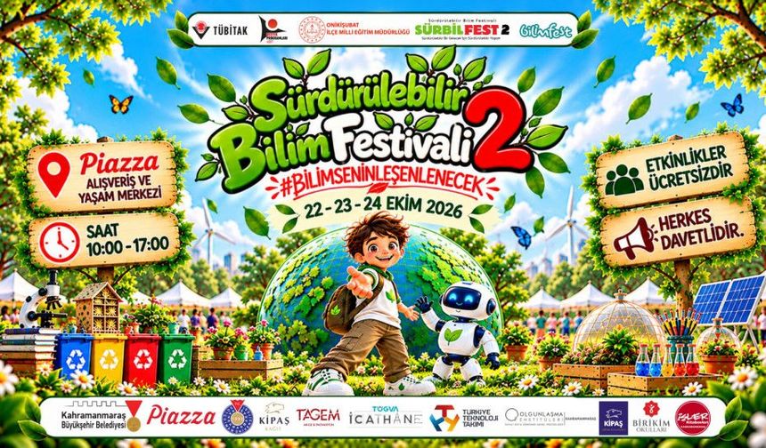 Kahramanmaraş SÜRBİLFEST Bilim Festivali 22 Ekim'de Başlıyor